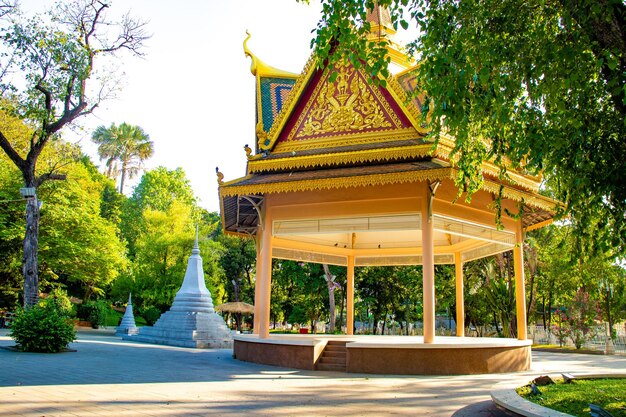 A beautiful panoramic view of Phnom Penh city Cambodia