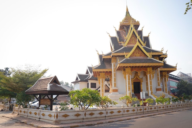 A beautiful panoramic view of Vientiane city in Laos