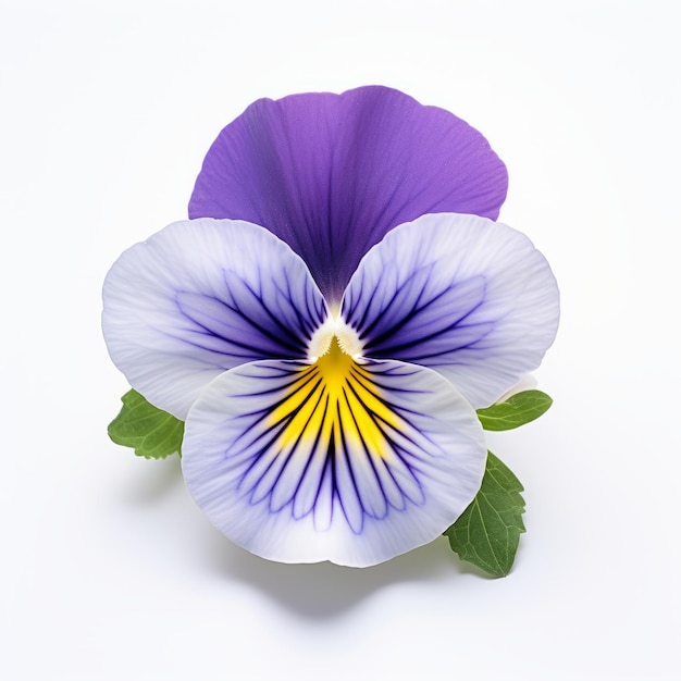 Beautiful Pansy Flower On White Background