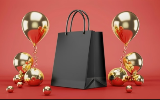 Beautiful paper shopping bag for Blackfriday