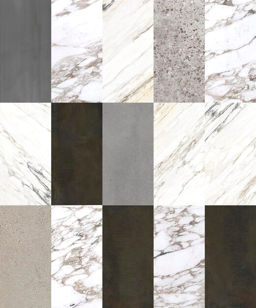 Beautiful patchwork pattern Mixed of white grey and dark grey marbles