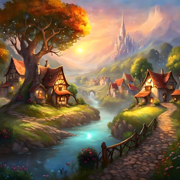 A beautiful peaceful cozy village