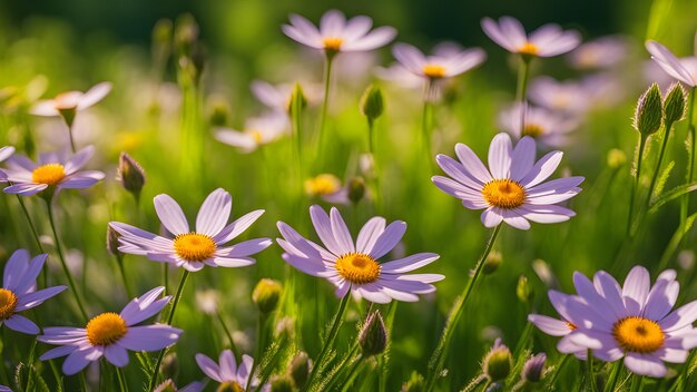 beautiful and peaceful wildflowered forest