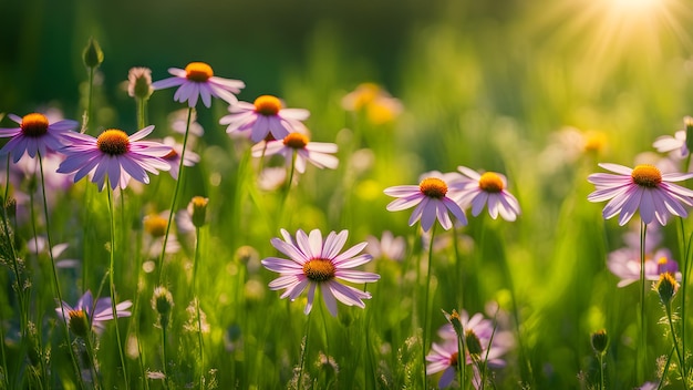 beautiful and peaceful wildflowered forest