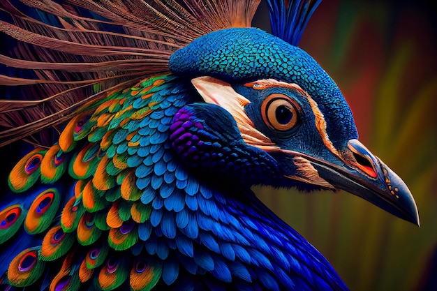 Beautiful peacock Generative AIxA