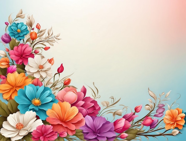 Beautiful perfectly circular floral background