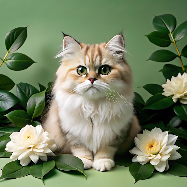 A beautiful persian cat wallpaper design