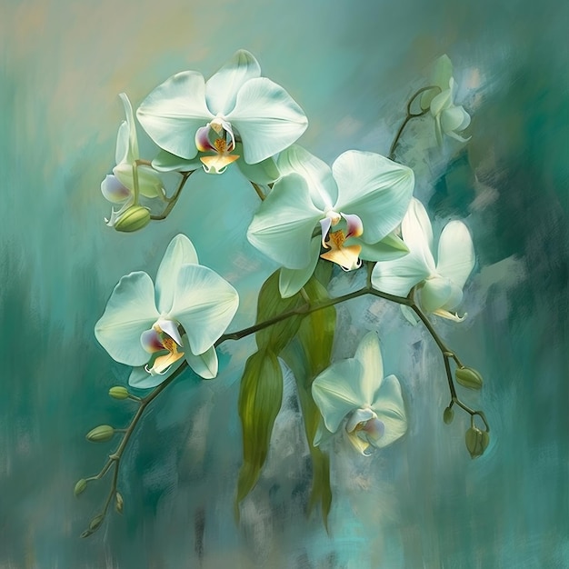 Beautiful phalaenopsis tob white flower images Generative AI