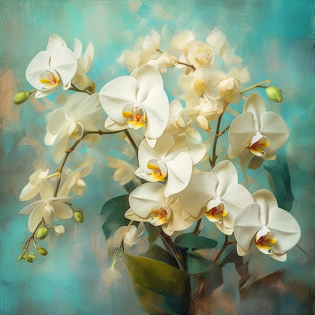 Beautiful phalaenopsis tob white flower images Generative AI