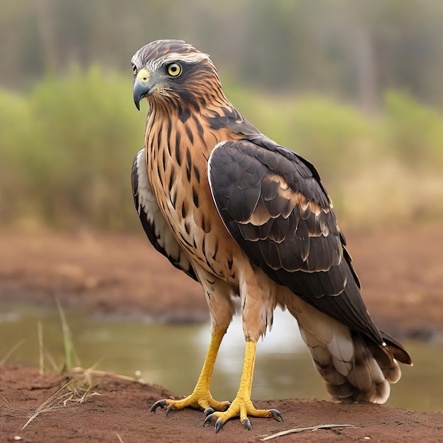 Beautiful photo of the Levant Swamp Harrier bird ai generated