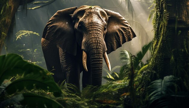 beautiful photography of a elephant in the jungle