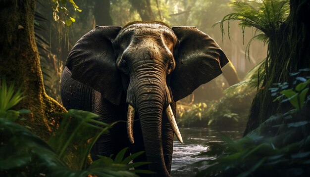 beautiful photography of a elephant in the jungle