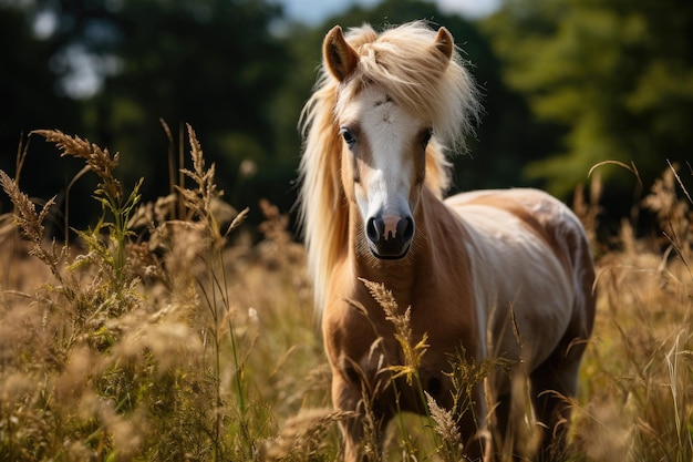 Beautiful picture of a haflinger foal made using generative AI tools