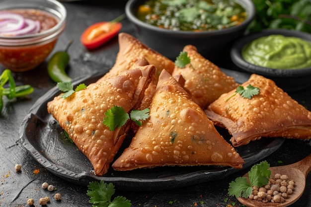 A beautiful picture of samosa spicy smosa iftaari dish indian ramadan food pakistani iftar meal