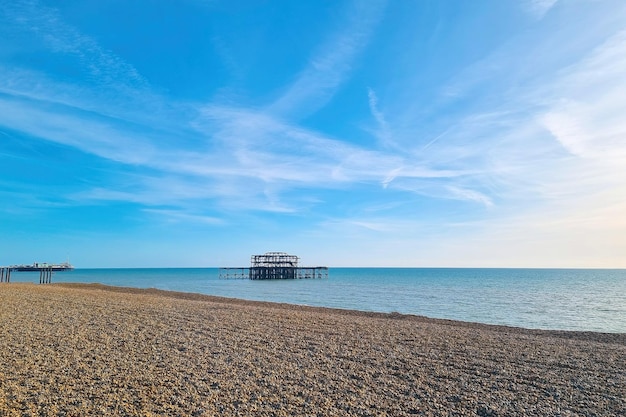 Beautiful picturesque view by the sea on a sunny day