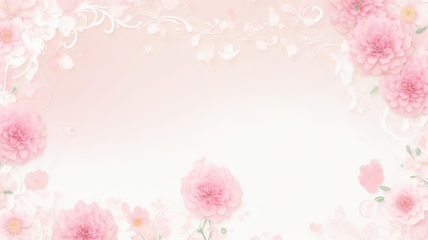 Beautiful pink background with roses in soft tones