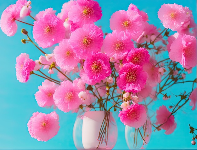 beautiful pink cherry blossom in spring