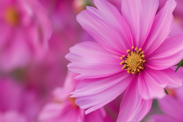 Beautiful pink cosmos blooming