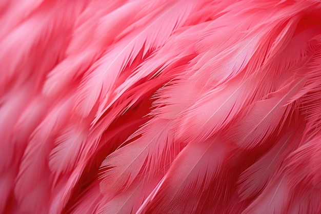 Beautiful pink flamingo feathers ai generated