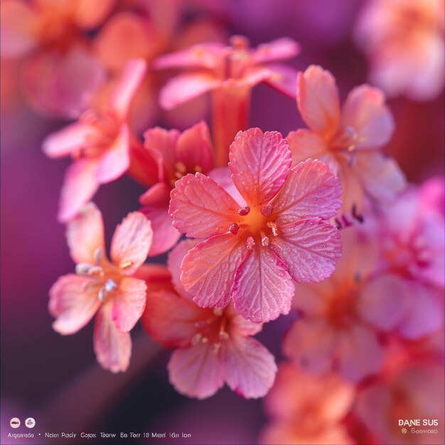 Photo beautiful pink flowers closeup photography