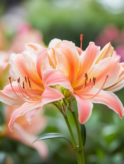 Beautiful Pink Lilies in Bloom Vibrant Floral Background for Nature and Garden Themes