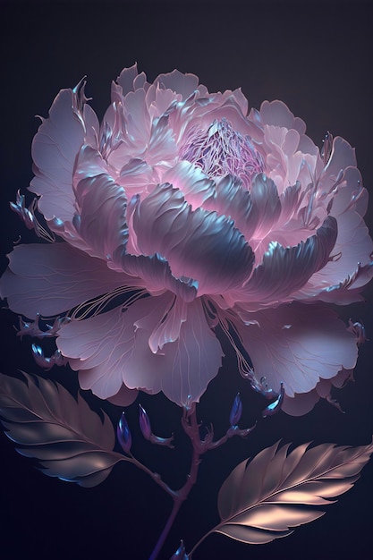 Beautiful pink peony Abstract floral design for prints postcards or wallpaperxA