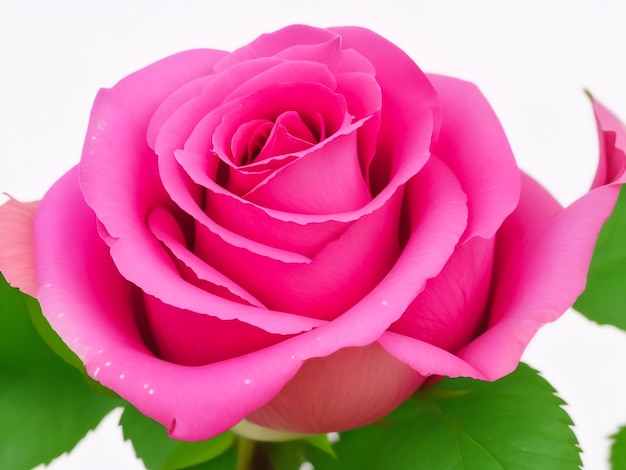 The beautiful pink rose