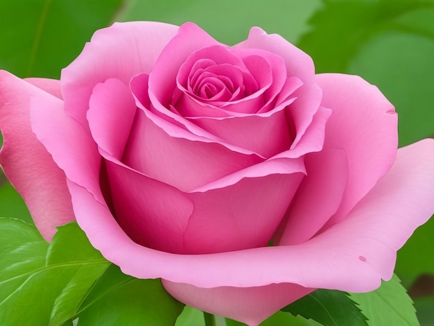 The beautiful pink rose