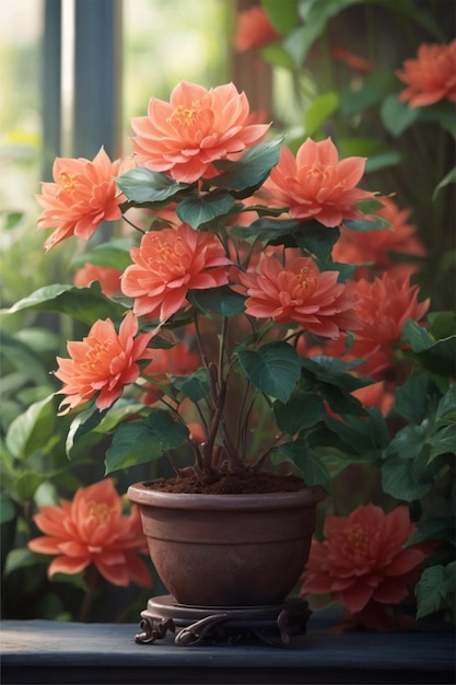 beautiful plants in vase