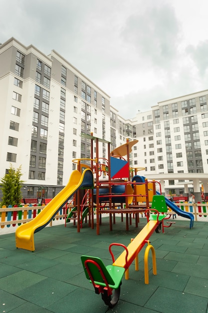 Beautiful playground in the residential building