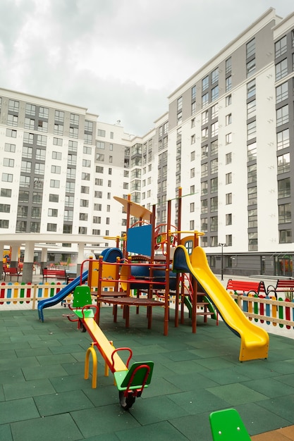 Beautiful playground in the residential building