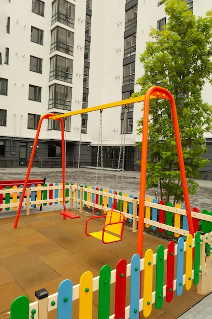 Beautiful playground in the residential building