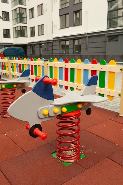 Beautiful playground in the residential building