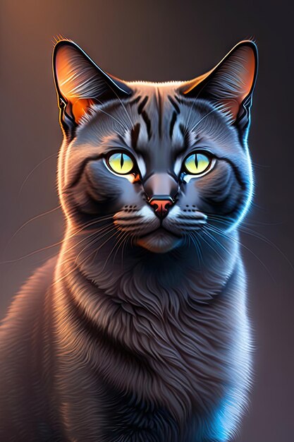 Beautiful portrait of a black cat