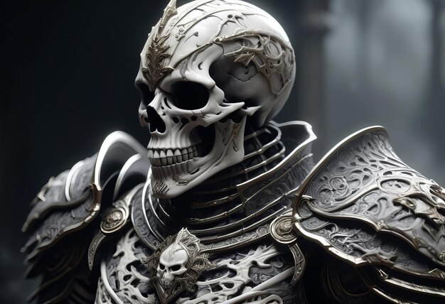 Photo the beautiful portrait of a skeleton knight