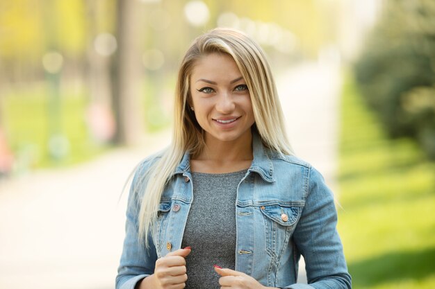 Beautiful portrait of a smiley woman