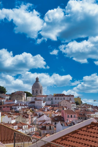 The beautiful portuguese city in lisbon