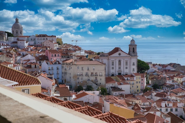 The beautiful portuguese city in lisbon