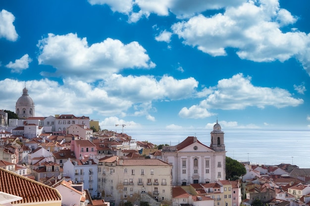 The beautiful portuguese city in lisbon