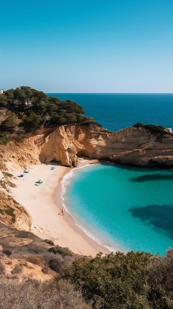 Beautiful Praia do camillo beach Algarve Portugal