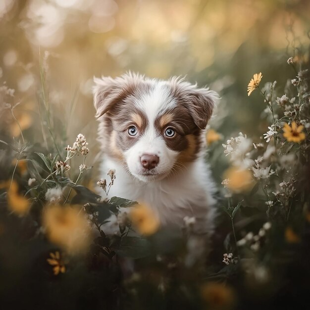 Photo beautiful puppy photography