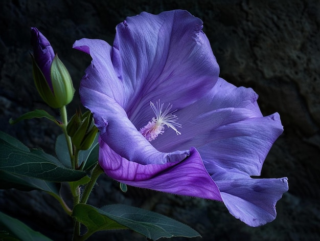 Beautiful Purple Hibiscus Flower