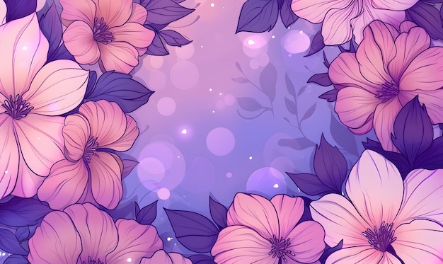 beautiful purple pink pastel flower background