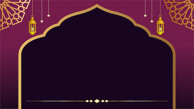 Beautiful Purple Ramadan Promotion Background