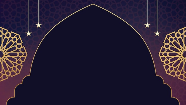 Beautiful Purple Ramadan Promotion Background