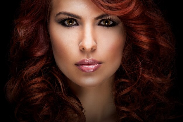 Beautiful red hair woman