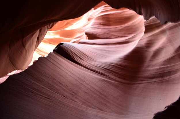 Beautiful red rock walls of the Arizona slot canyon.