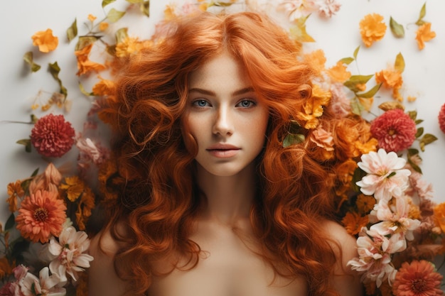 Beautiful redhaired young woman