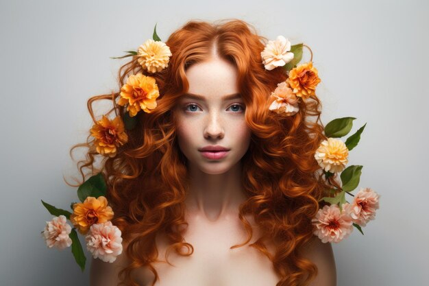 Beautiful redhaired young woman