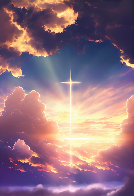 beautiful religious clouds background